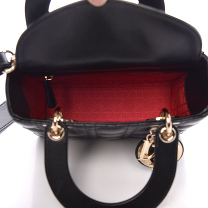 Christian Dior Lambskin Cannage Small Lucky Badges My Lady Dior Black 6 of 11