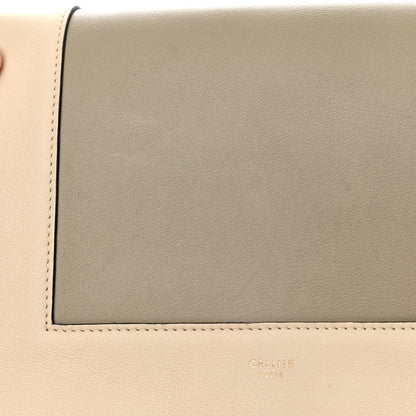 Celine Shiny Smooth Calfskin Medium Frame Shoulder Bag Chalk Mastic 16 of 16