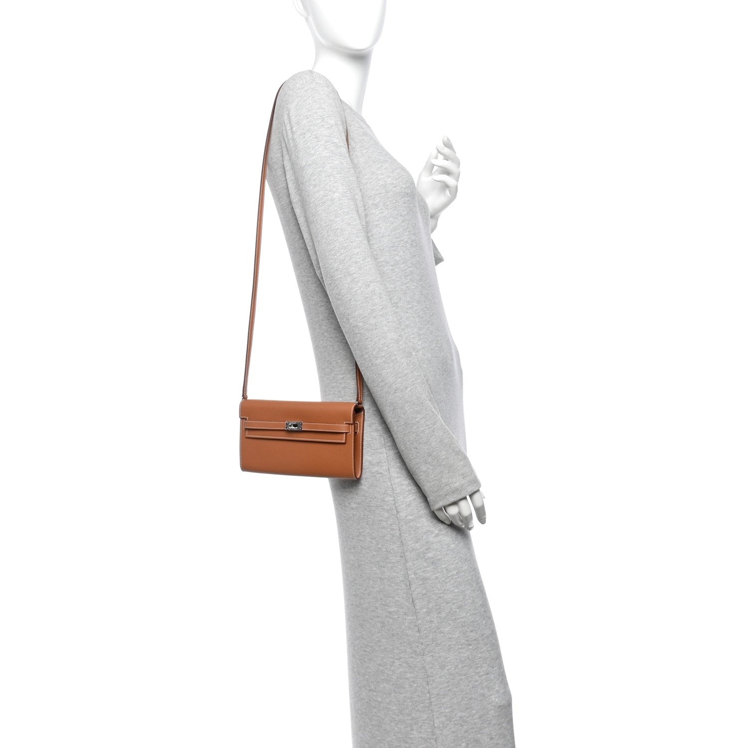 Hermes Evercolor Kelly Wallet To Go Gold 2 of 11