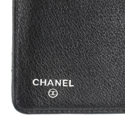 Chanel Lambskin Perforated Yen Wallet Black 6 of 8