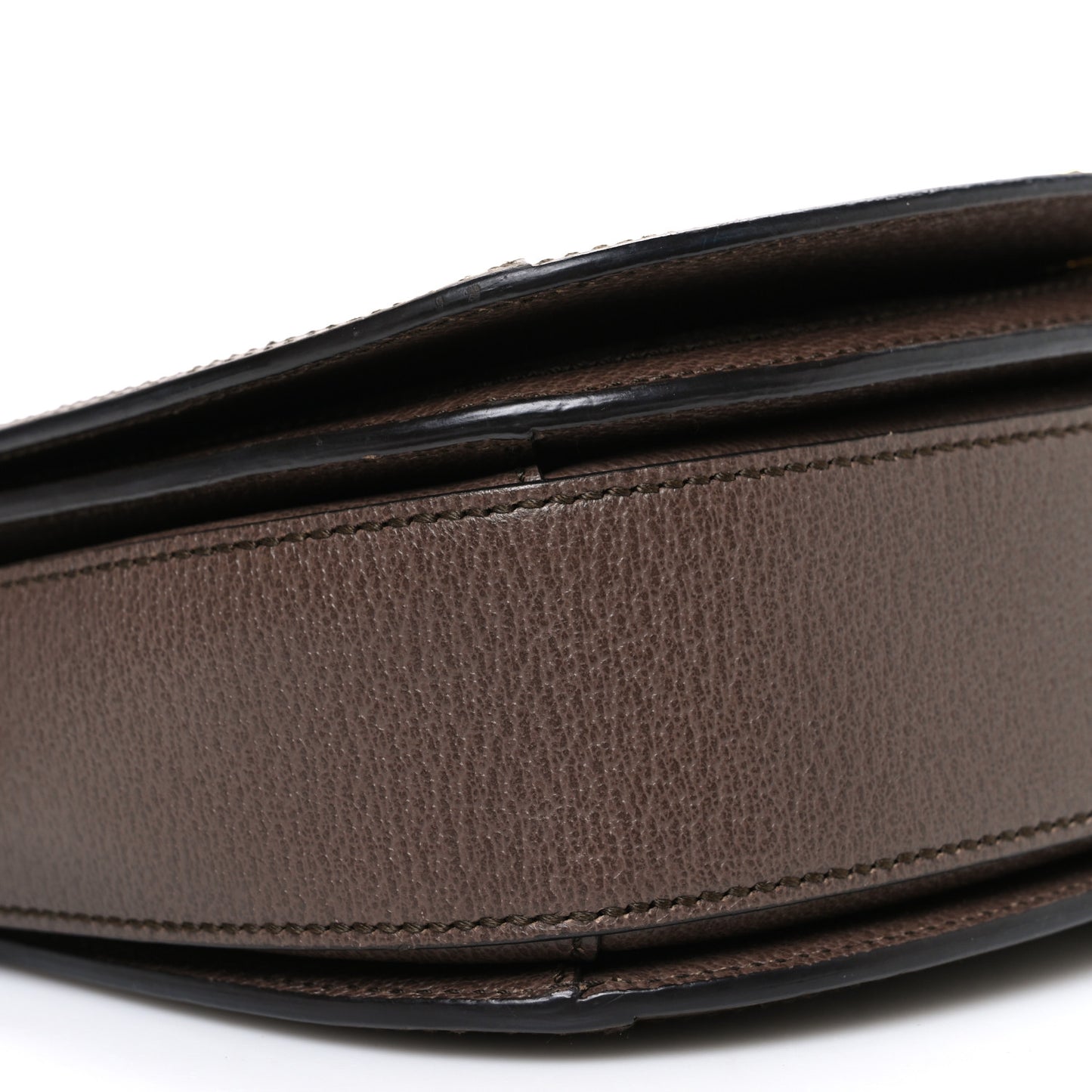 GG Supreme Monogram Web Small Ophidia Flap Messenger Bag Brown