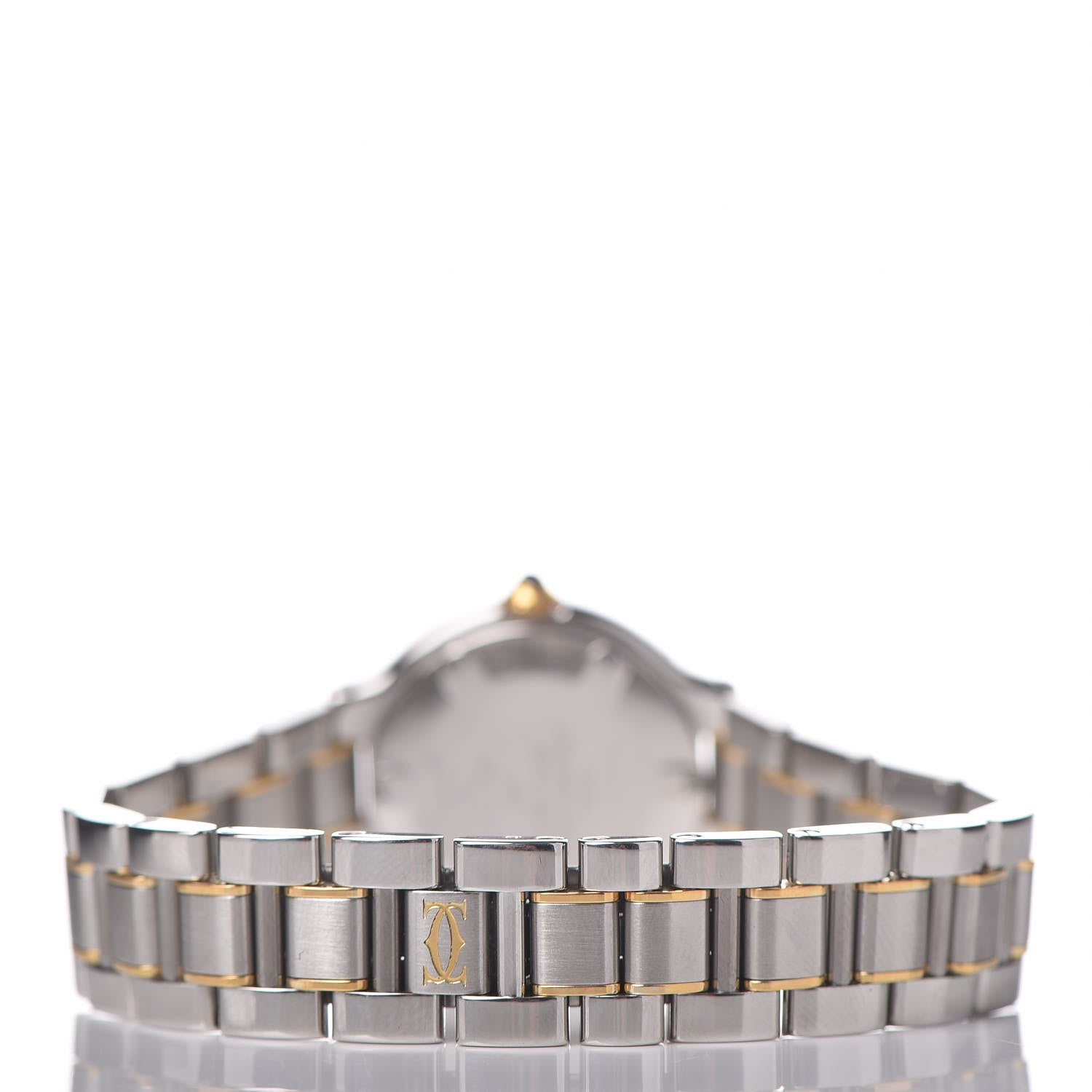 Cartier Stainless Steel 18K Yellow Gold 28mm Must De 21 Quartz Watch 3 of 9