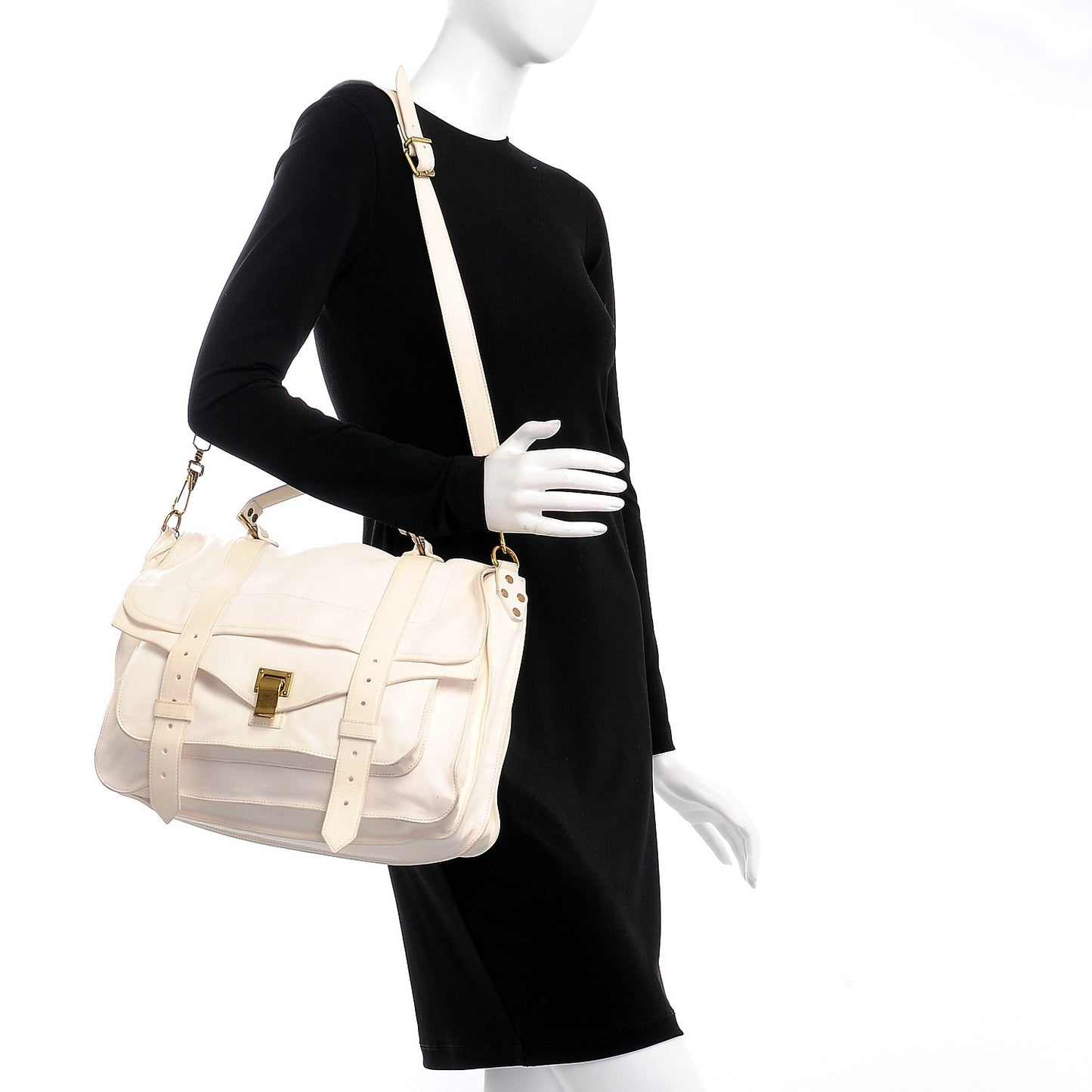 Lambskin Large PS1 Satchel Ivory
