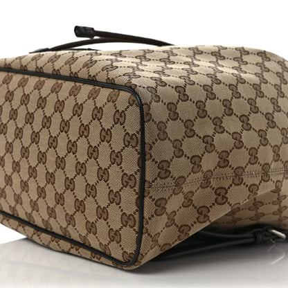 Gucci Monogram Dollar Calfskin O Drawstring Backpack Beige Ebony Testa di Moro Dark Chocolate 8 of 10