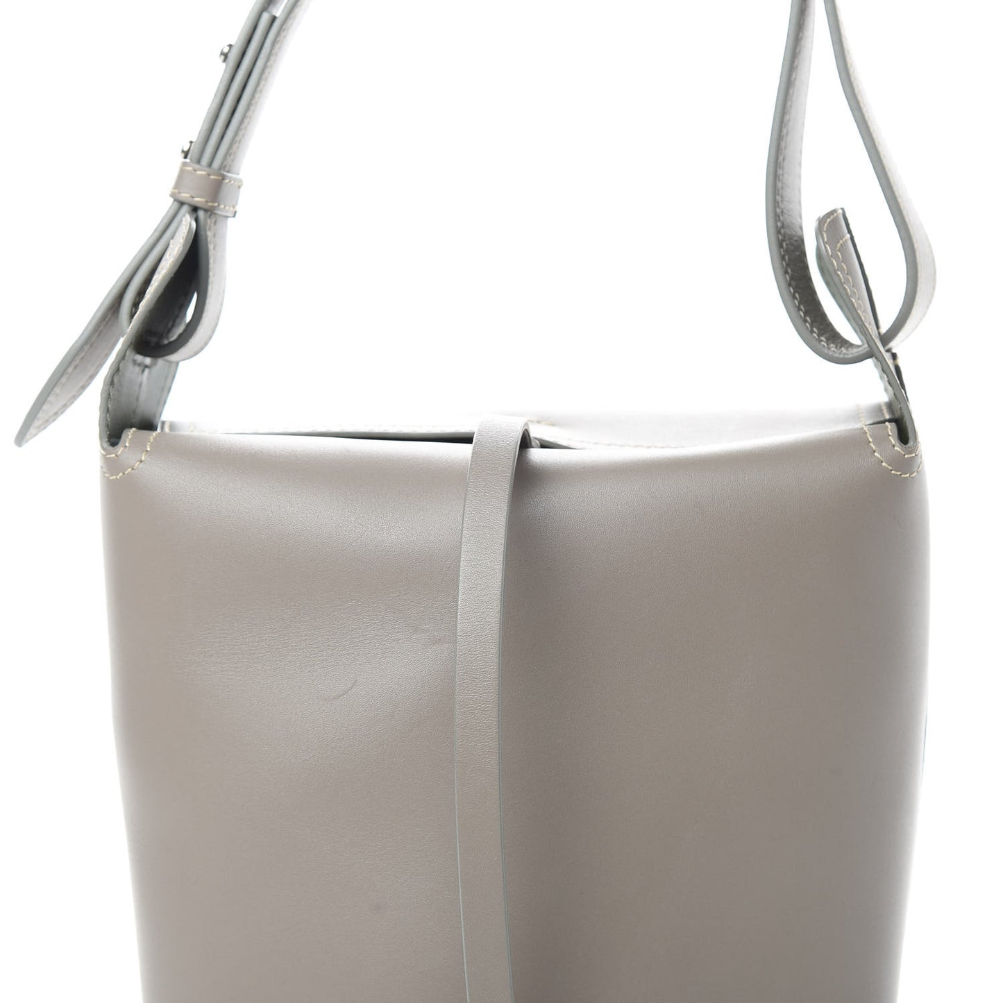 Supple Calfskin Small Bucket Taupe Brown