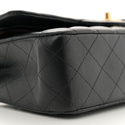 Chanel Lambskin Quilted Medium Double Flap Black 9 of 14