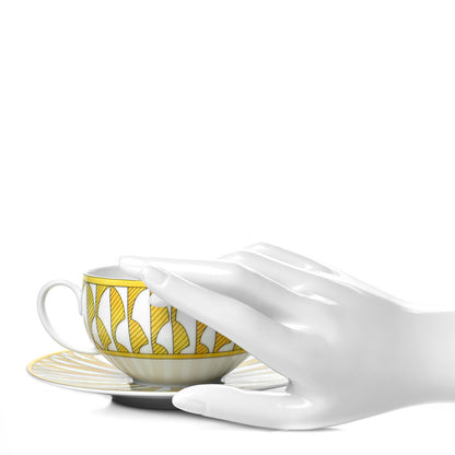 Hermes Porcelain Soleil d'Hermes Breakfast Cup And Saucer Set Of 2 2 of 8