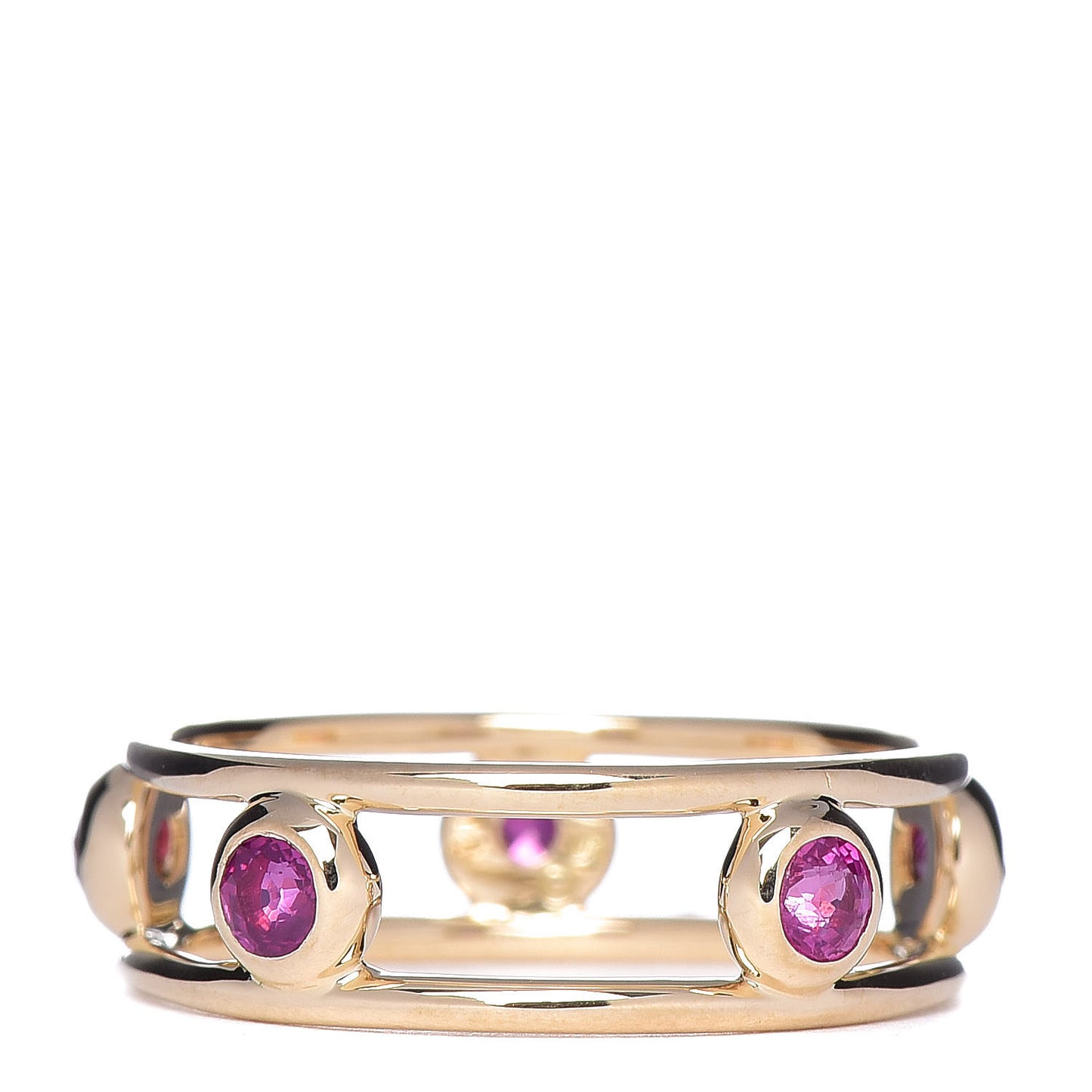 18K Yellow Gold Ruby Elsa Peretti Color By The Yard Ring 50 5.5