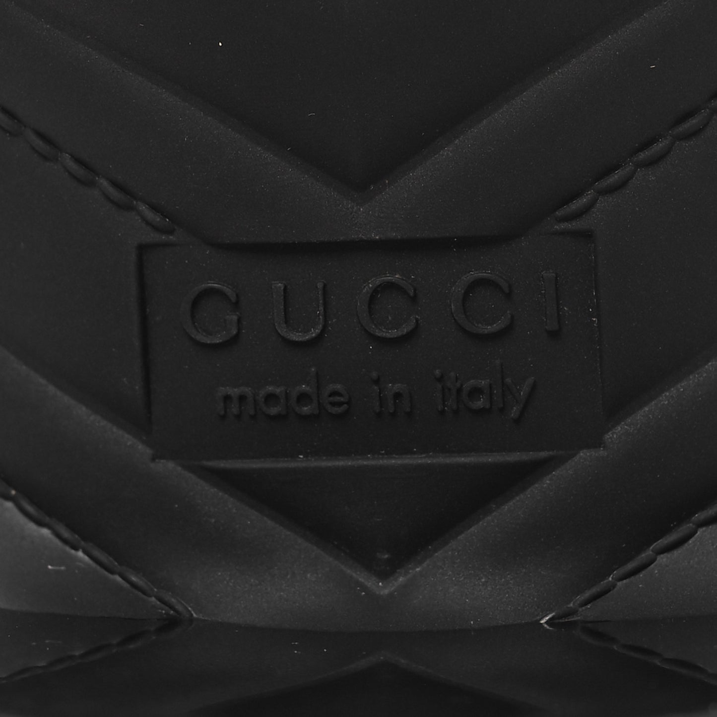 Rubber Gucci Logo Womens Platform 20/60mm Slide Sandals 40 Black