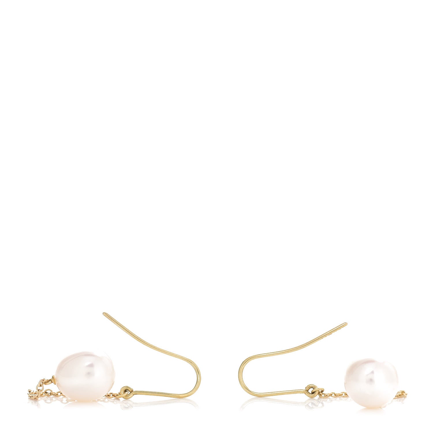 Tiffany 18K Yellow Gold Elsa Peretti Pearls By The Yard Drop Earrings 3 of 5