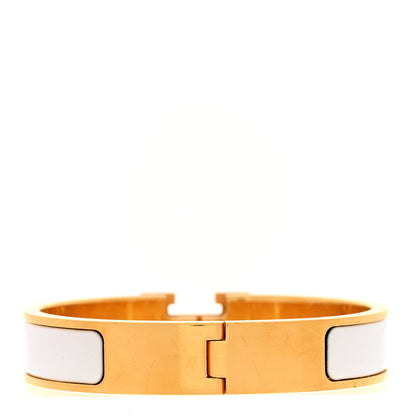 Hermes Enamel Narrow Clic Clac H Bracelet PM White 3 of 5
