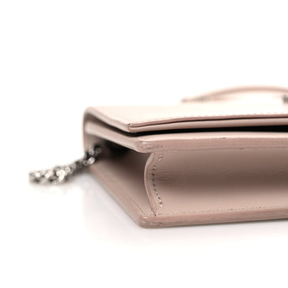 Saint Laurent Smooth Calfskin Classic Monogram Kate Tassel Chain Wallet Marble Pink 12 of 13