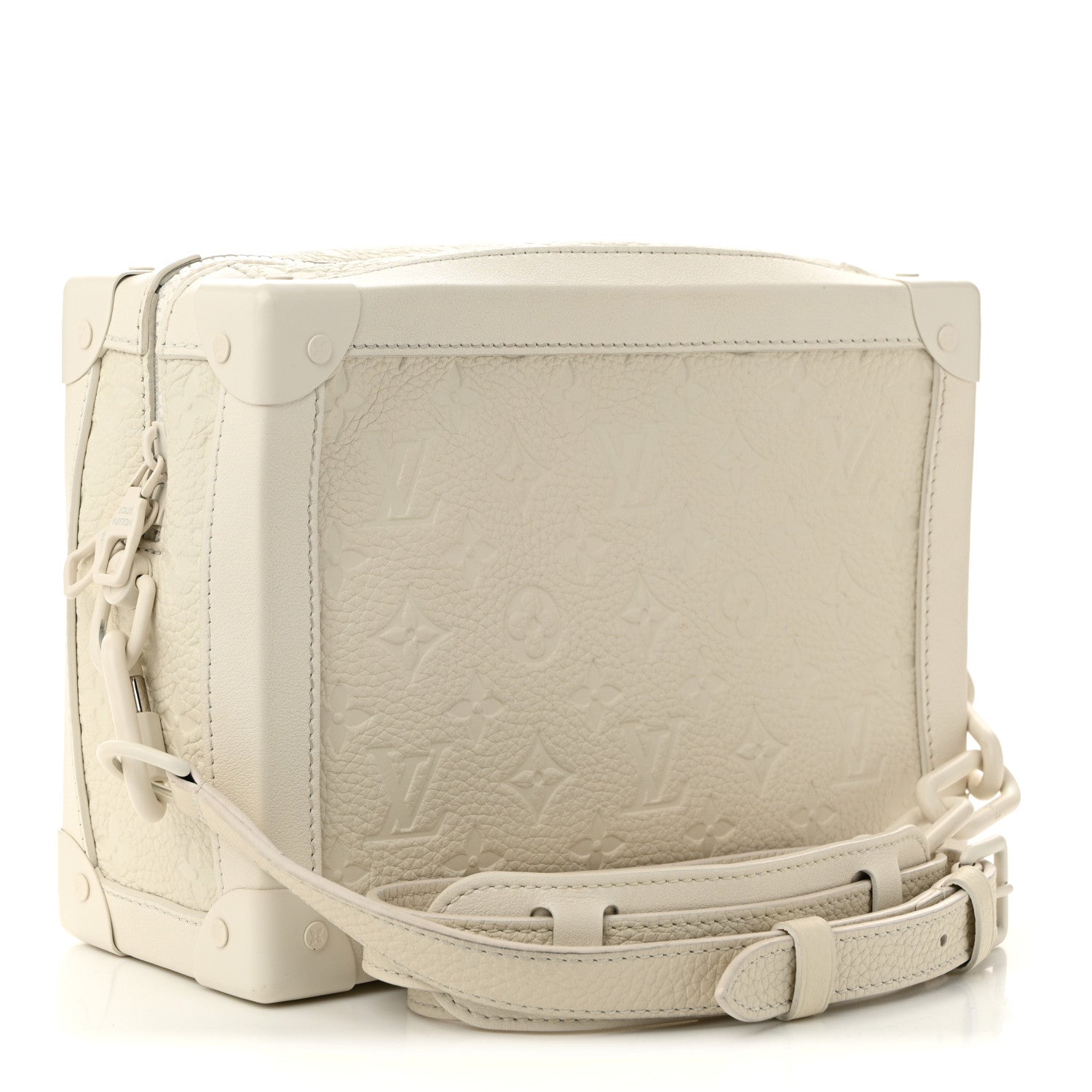 Louis Vuitton Taurillon Monogram Solar Ray Soft Trunk Powder White 3 of 10