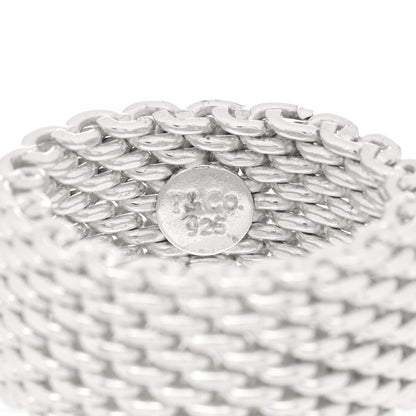 Tiffany Sterling Silver Somerset Mesh Ring 51 5.75 3 of 3