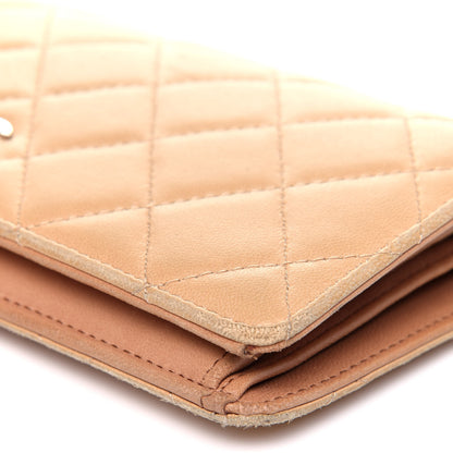 Chanel Lambskin Quilted Yen Wallet Beige 13 of 23