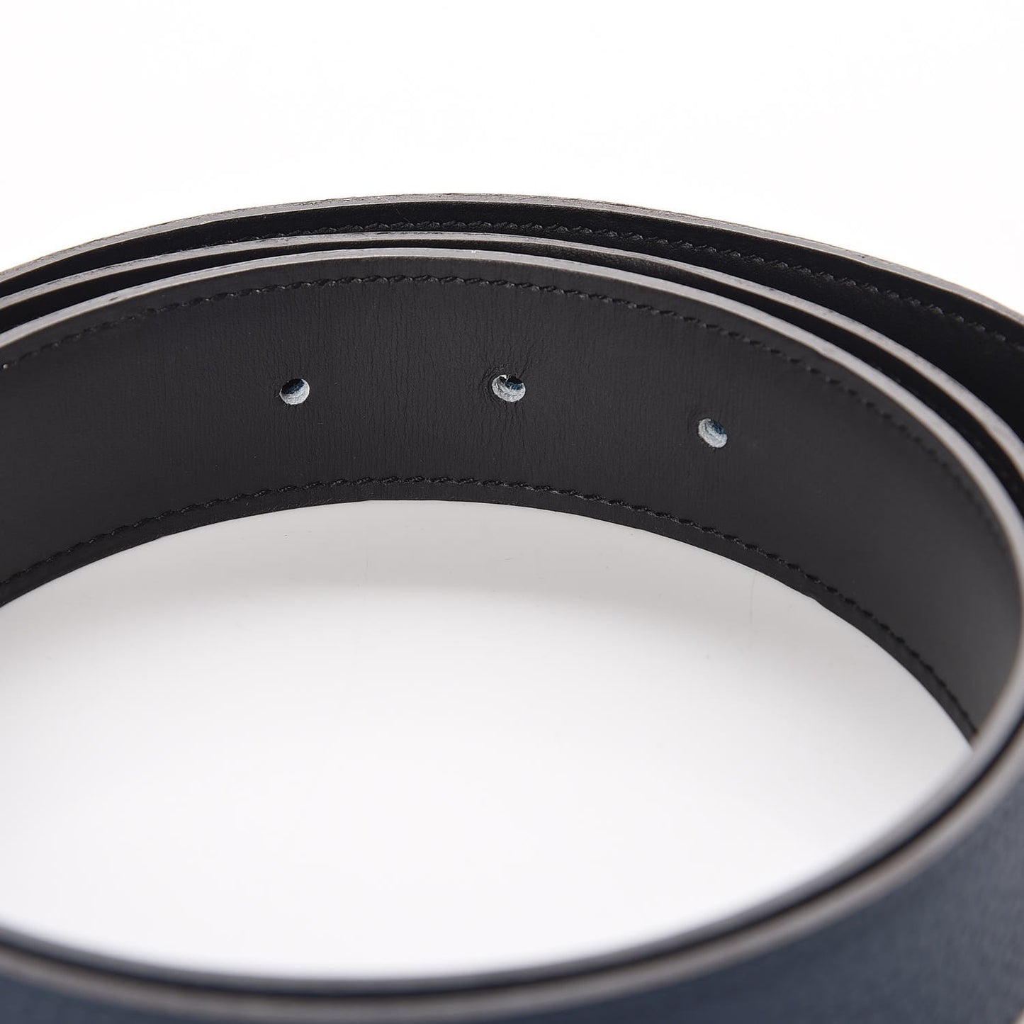Box Togo 32mm Belt Strap 85 Black Bleu Ocean