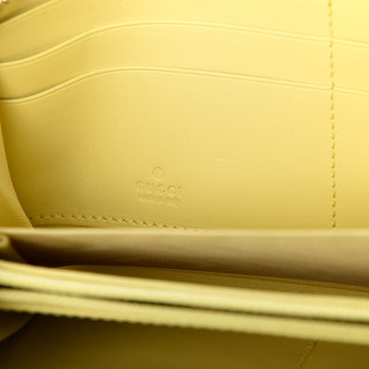 Gucci Calfskin Matelasse GG Marmont Zip Around Wallet Banana 6 of 7