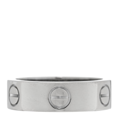 Cartier 18K White Gold 5.5mm LOVE Ring 51 5.75 3 of 4
