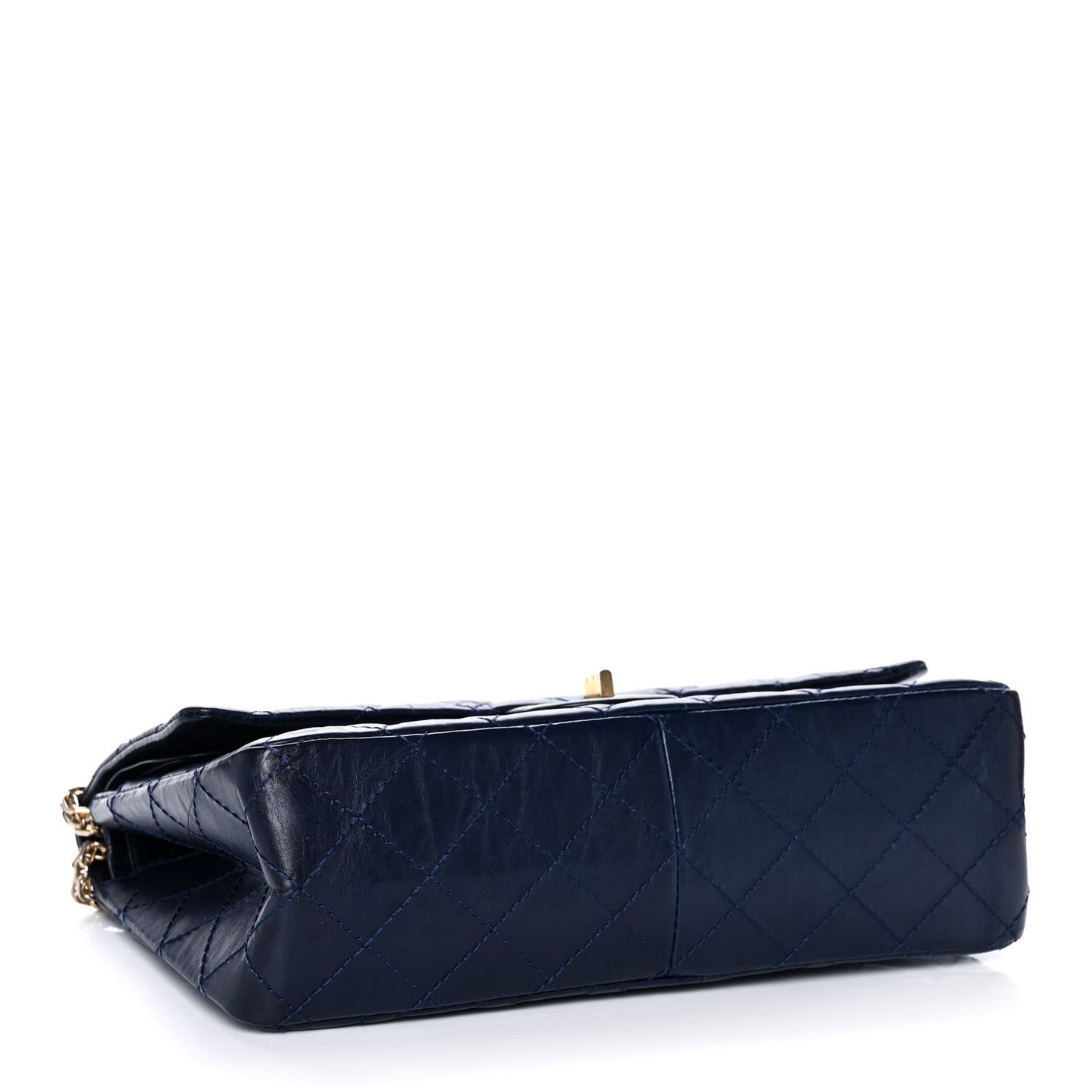 Aged Calfskin Quilted 2.55 Reissue 226 Flap Navy Blue