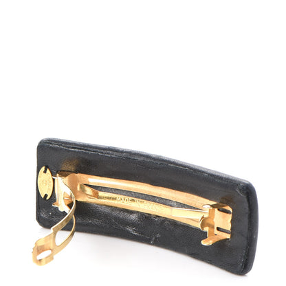 Chanel Lambskin CC Hair Clip Barrette Black 5 of 5