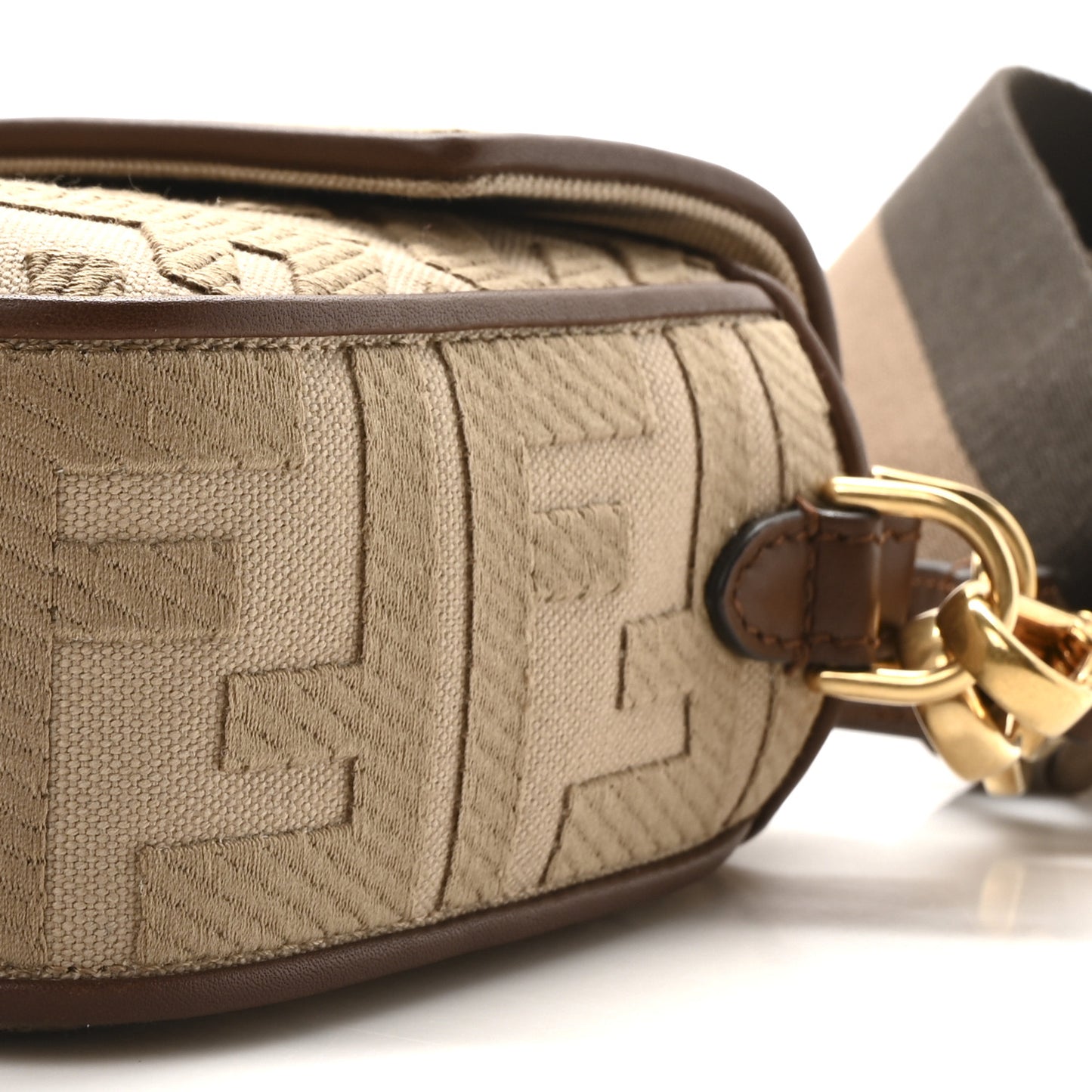 Sardinian Jacquard Vitello King FF 1974 Embroidered Baguette Corda Praline