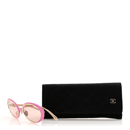 Chanel Metal Oval Pearl Sunglasses 71708 Pink 8 of 8