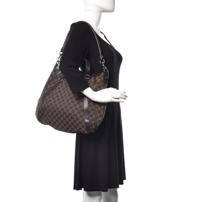 Gucci Monogram Medium Abbey Convertible Tote Dark Brown 2 of 9