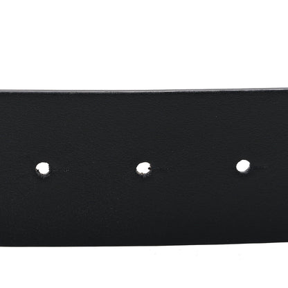 Valentino Garavani Glossy Calfskin Monochrome 40mm VLogo Belt 80 32 Black 4 of 5