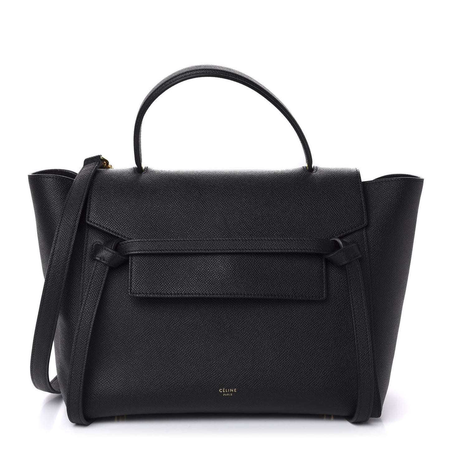 Grained Calfskin Small Belt Bag Black