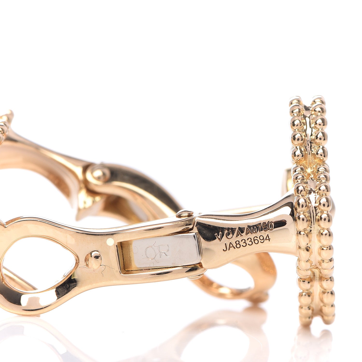 Van Cleef & Arpels 18K Yellow Gold Vintage Alhambra Earrings 4 of 5