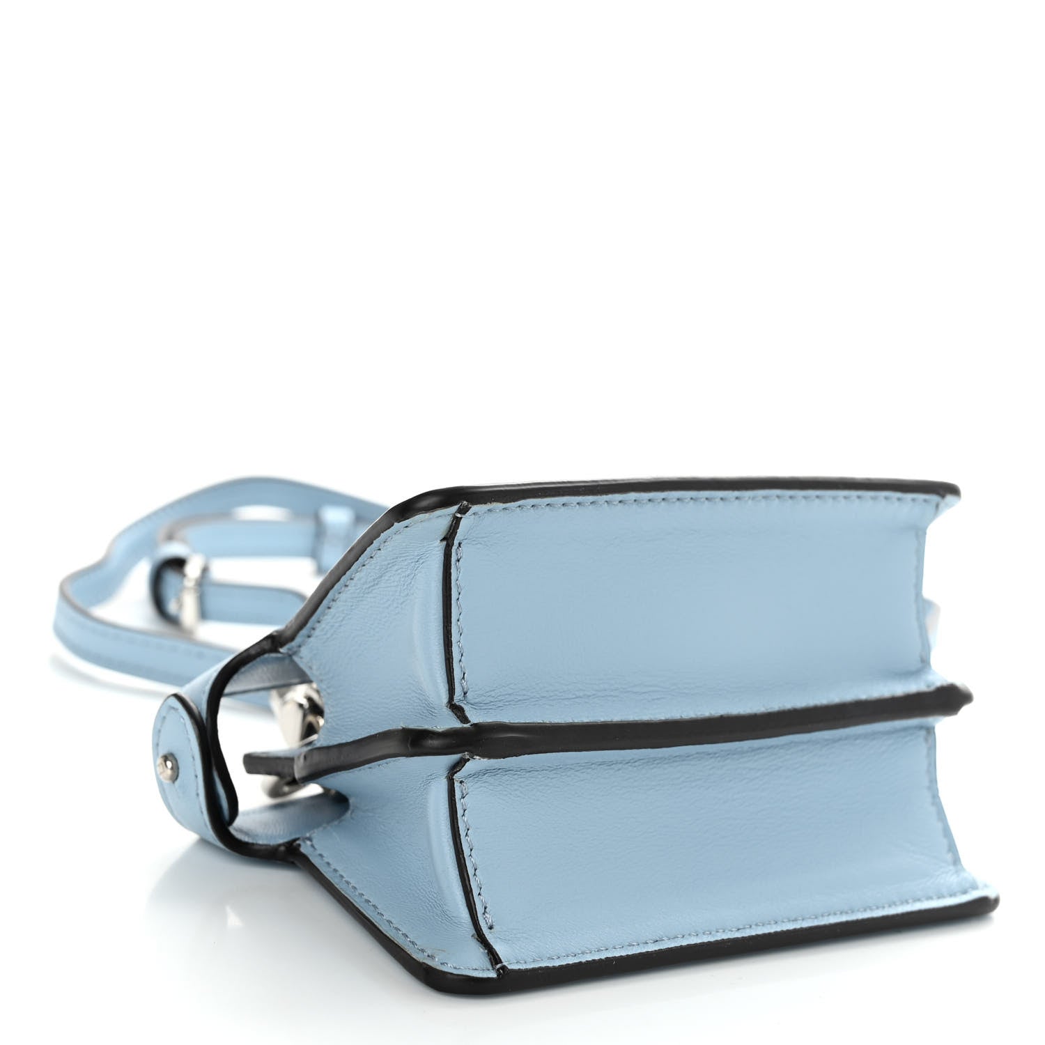 Fendi Shiny Nappa Nano Peekaboo Maxi Handle Satchel Azzurro Baby 4 of 9