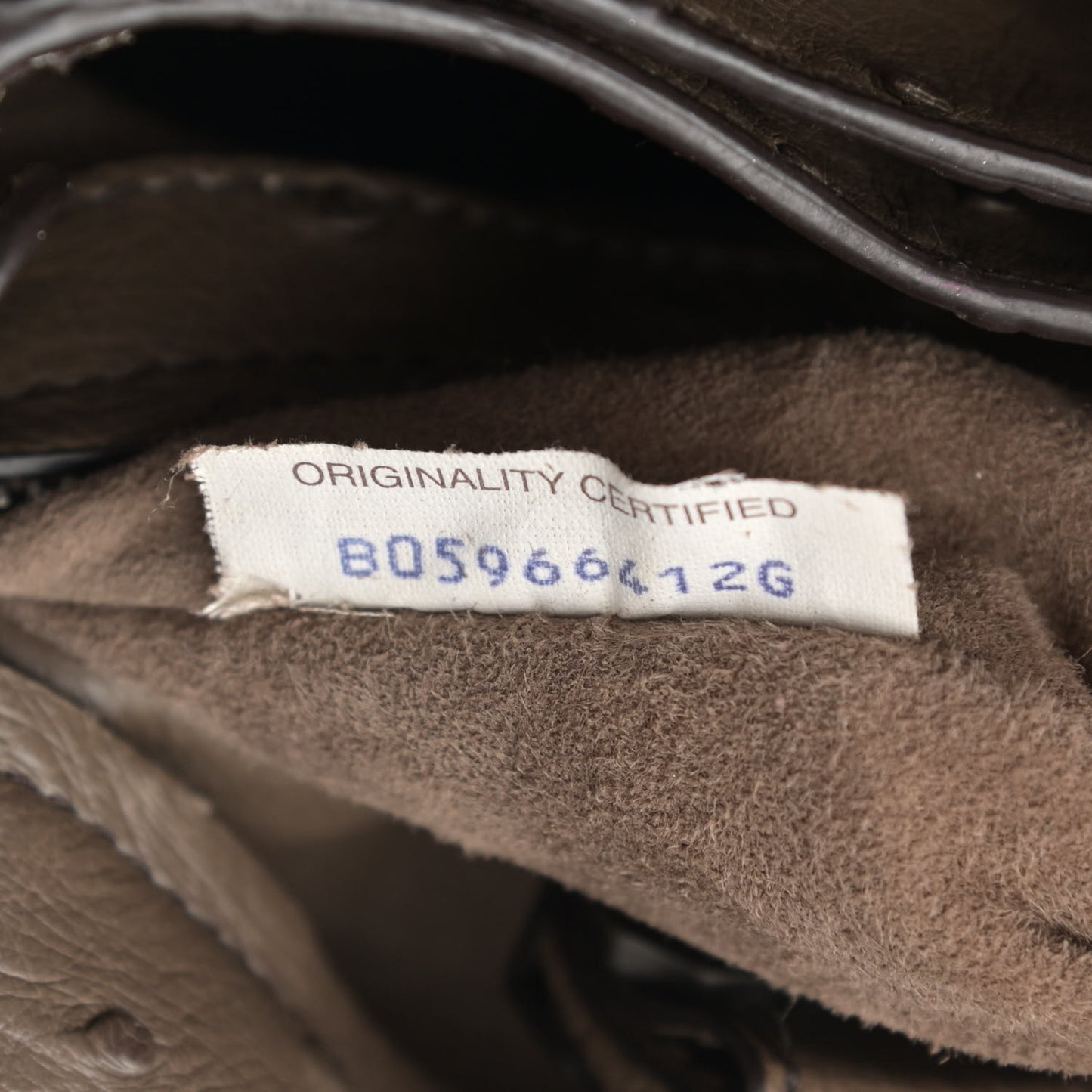 Ostrich Small Roma Tote Brown