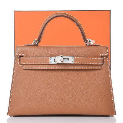 Hermes Epsom Mini Kelly Sellier 20 Gold 35 of 35