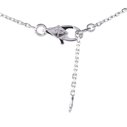 Van Cleef & Arpels 18K White Gold Diamond Sweet Alhambra Pendant Necklace 5 of 8