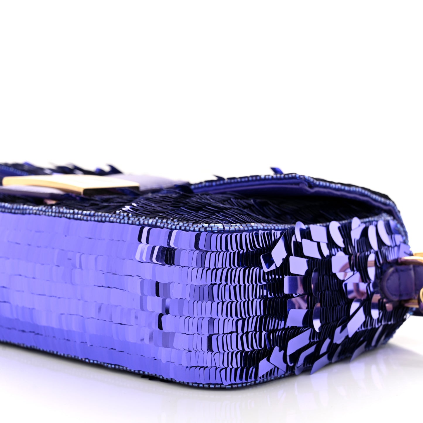 Sequin Paillettes Shiny Nappa Sex and the City Baguette Viola Purple Rain