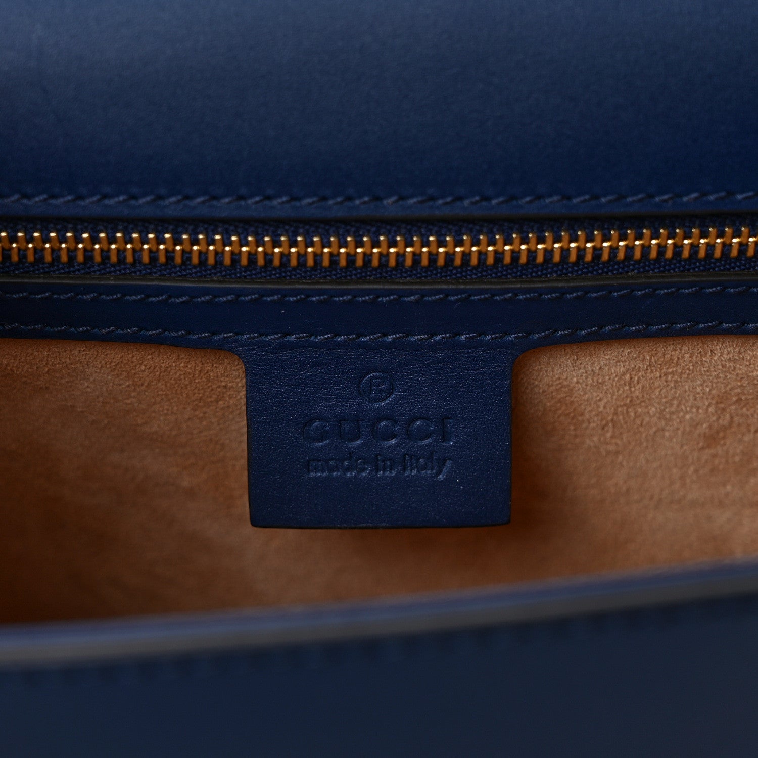 Gucci Calfskin Small Sylvie Shoulder Bag Blue Agata 6 of 9