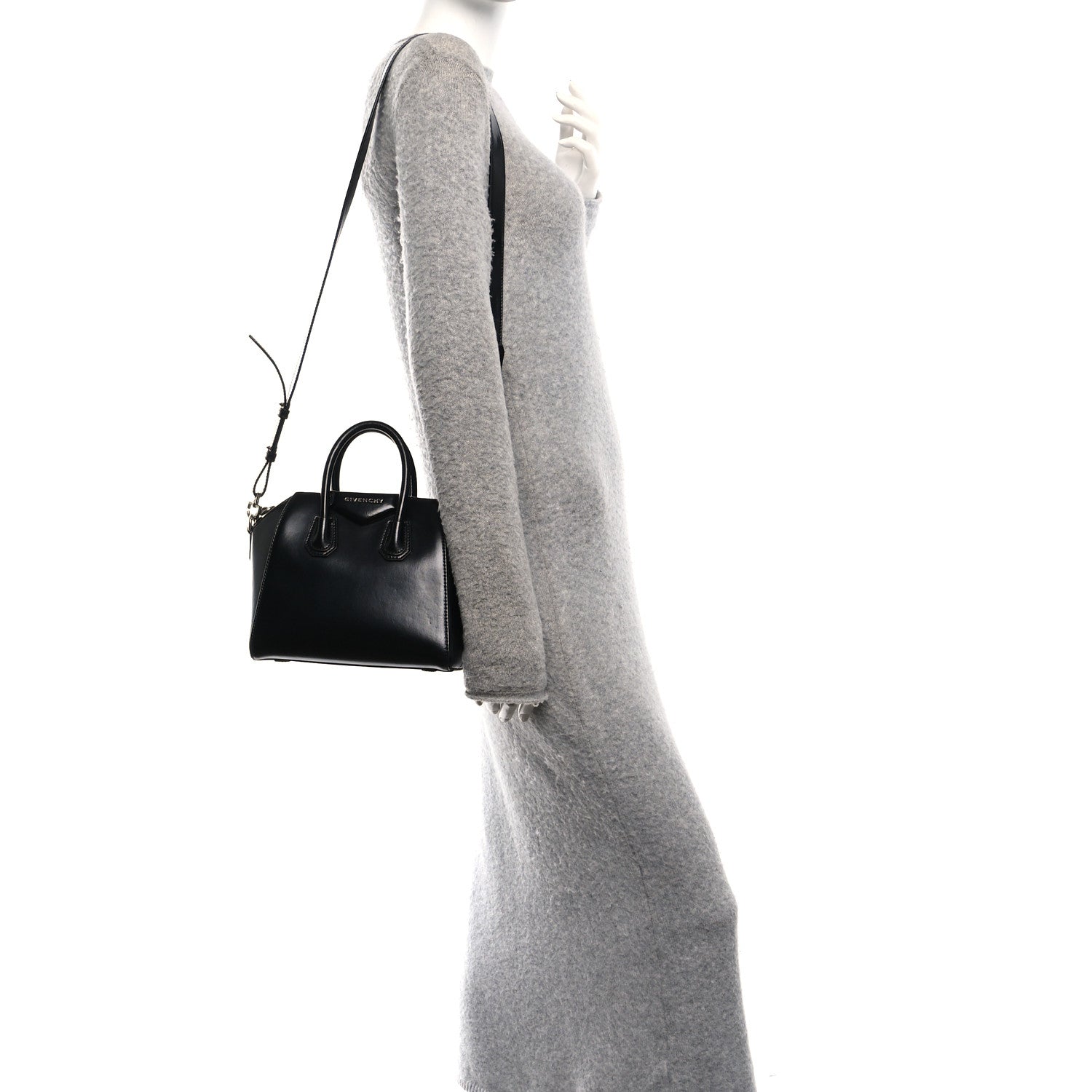 Givenchy Shiny Lord Calfskin Mini Antigona Black 2 of 10