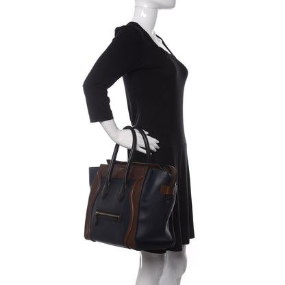 Celine Smooth Calfskin Mini Tri-Color Luggage Navy 2 of 11