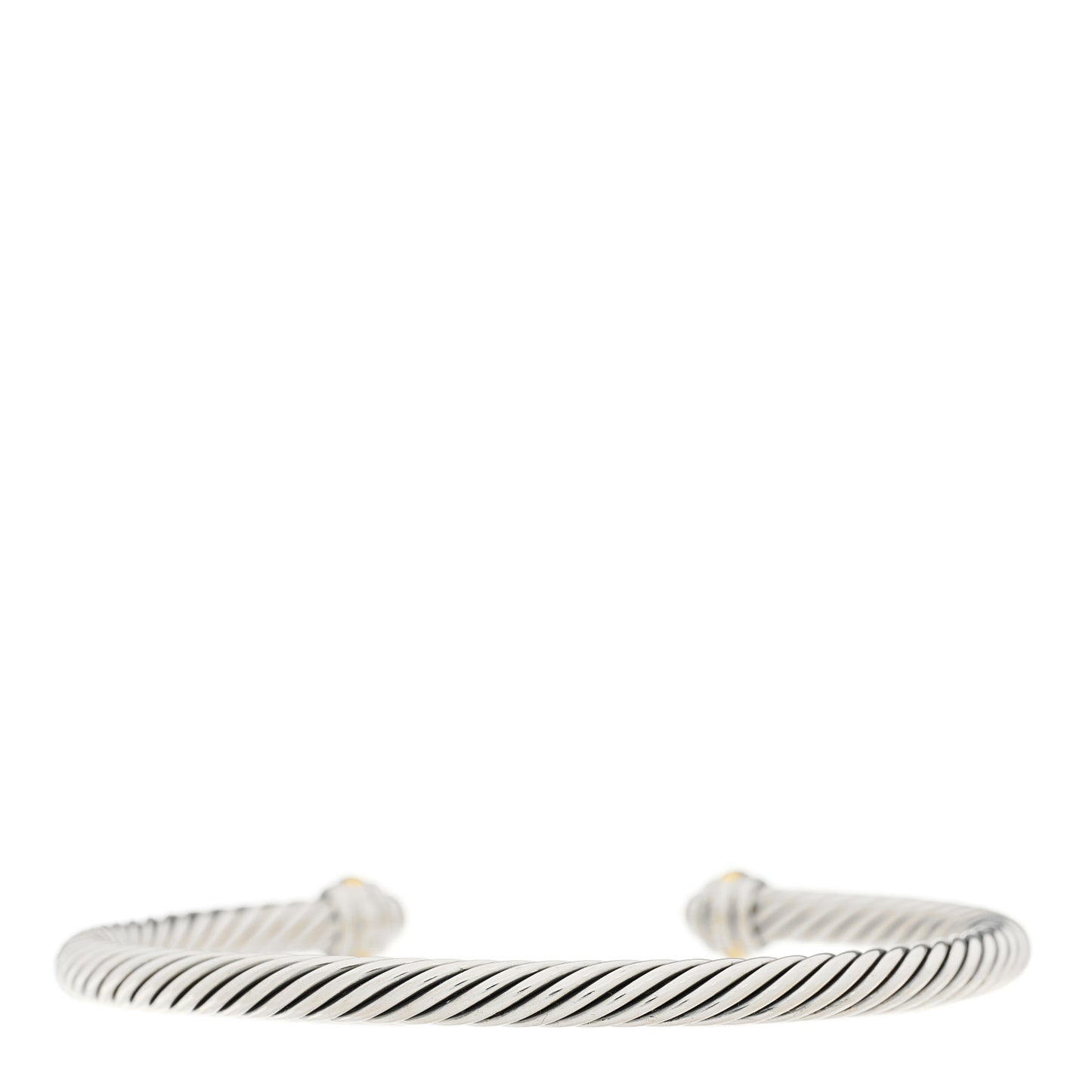 Sterling Silver 18K Yellow Gold 4mm Cable Classics Bracelet