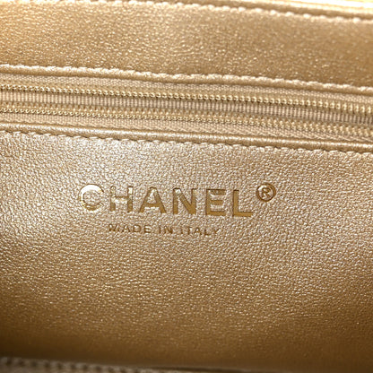 Chanel Metallic Shiny Aged Calfskin Quilted Nano Kelly Shopper Gold 6 of 10