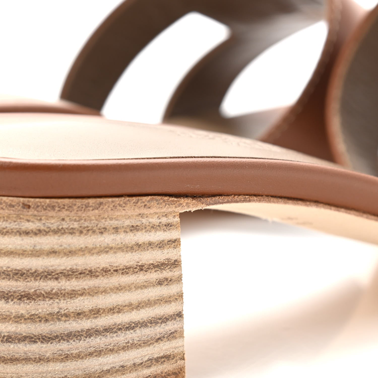 Hermes Calfskin Oasis Sandals 37 Gold 5 of 9