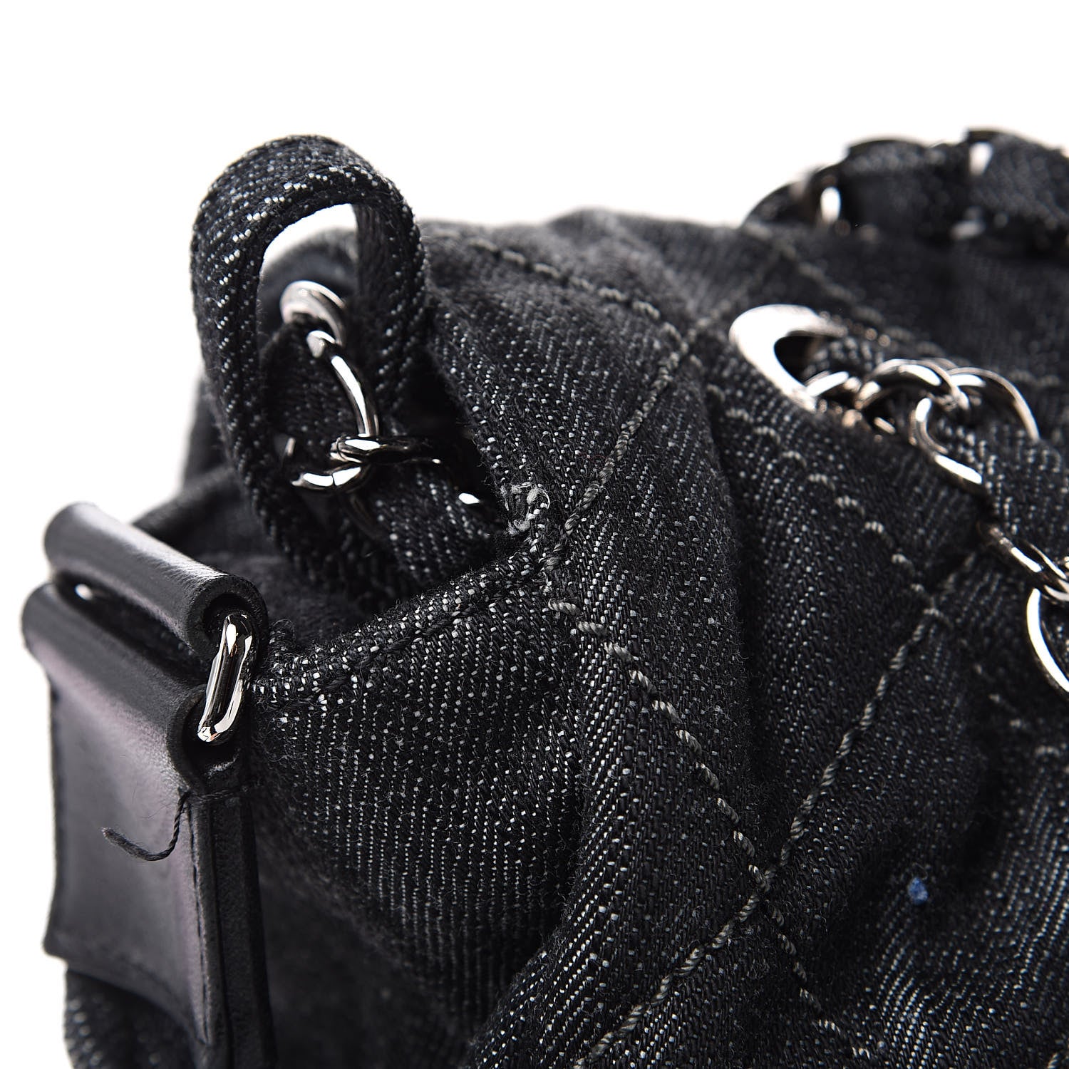 Chanel Denim Quilted Stretch Spirit Messenger Bag 10 of 14