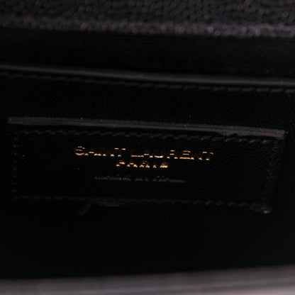 Saint Laurent Grain De Poudre Small Monogram Kate Satchel Black 7 of 7