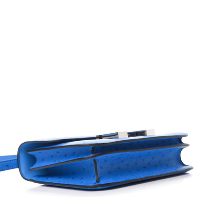 Hermes Ostrich Constance 18 Bleuet 4 of 11