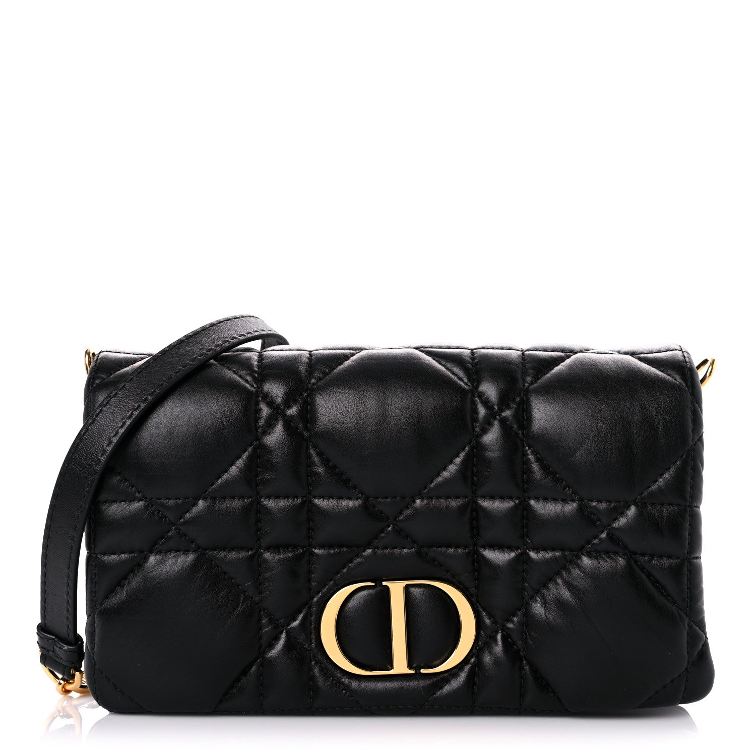 Christian Dior Calfskin Macrocannage Mini Caro Bag Black 1 of 7