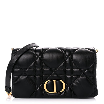 Christian Dior Calfskin Macrocannage Mini Caro Bag Black 1 of 7