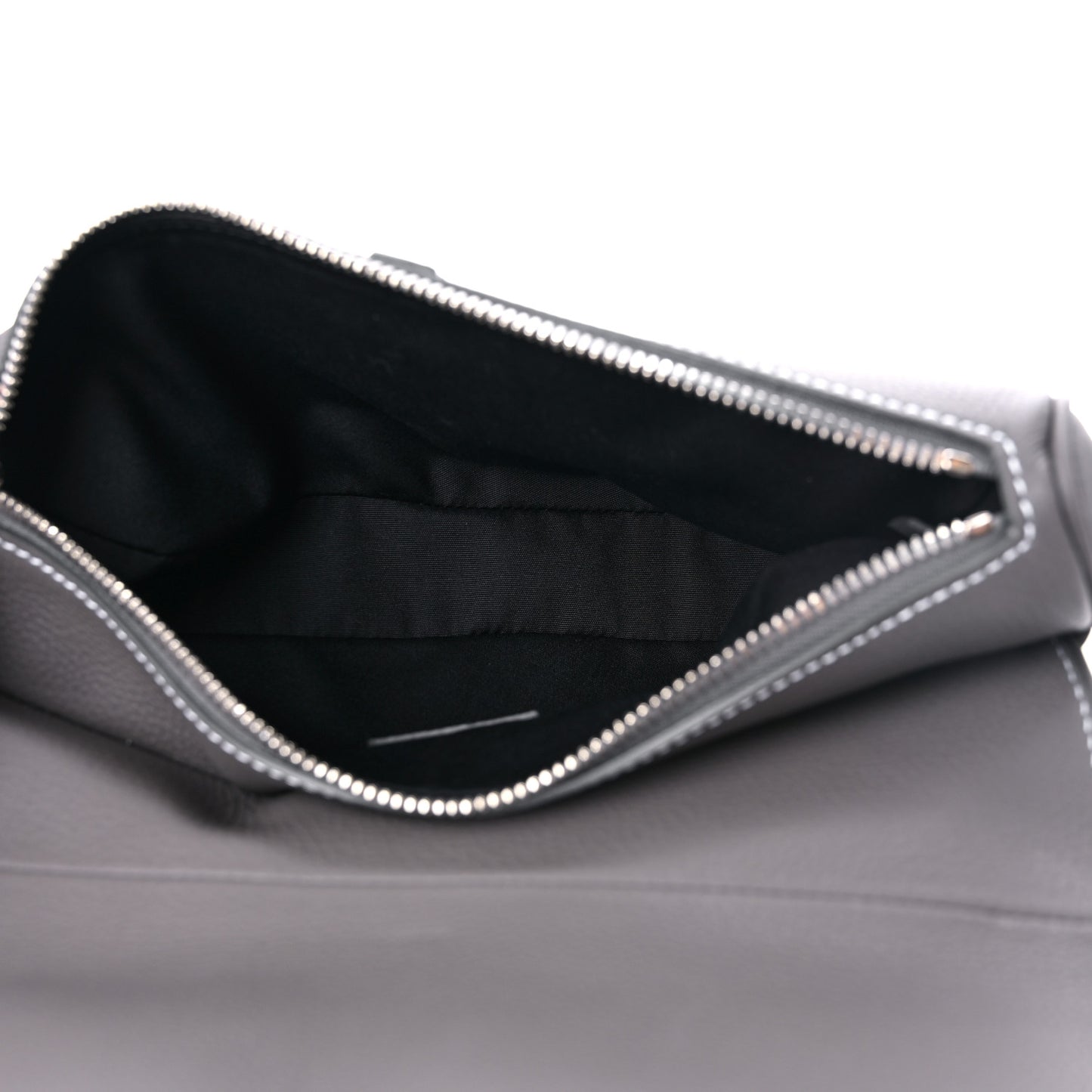 Grained Calfskin Kim Jones Saddle Bag Grey