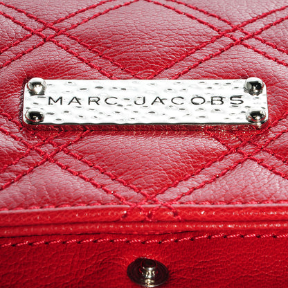 Marc Jacobs Lambskin Quilted Large Baroque Eugenie Clutch Red 7 of 12