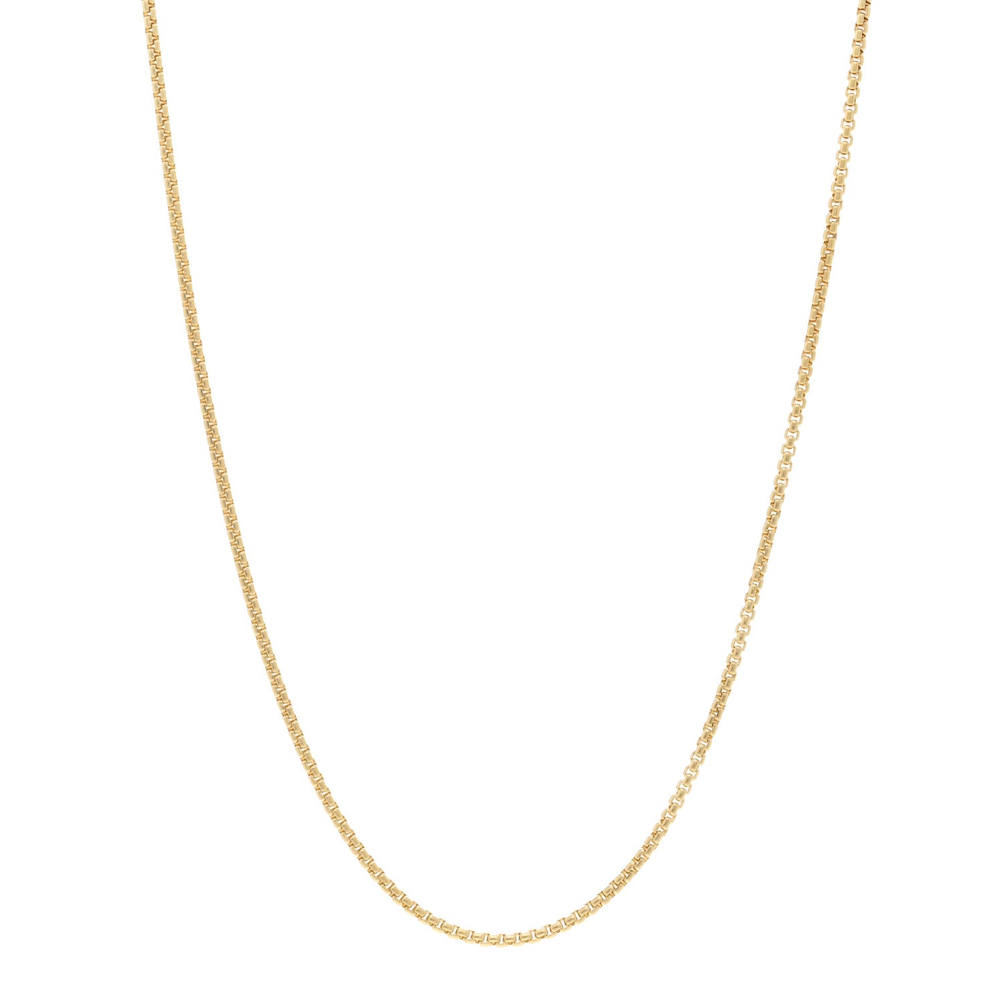 18K Yellow Gold 1.7mm Box Chain Necklace