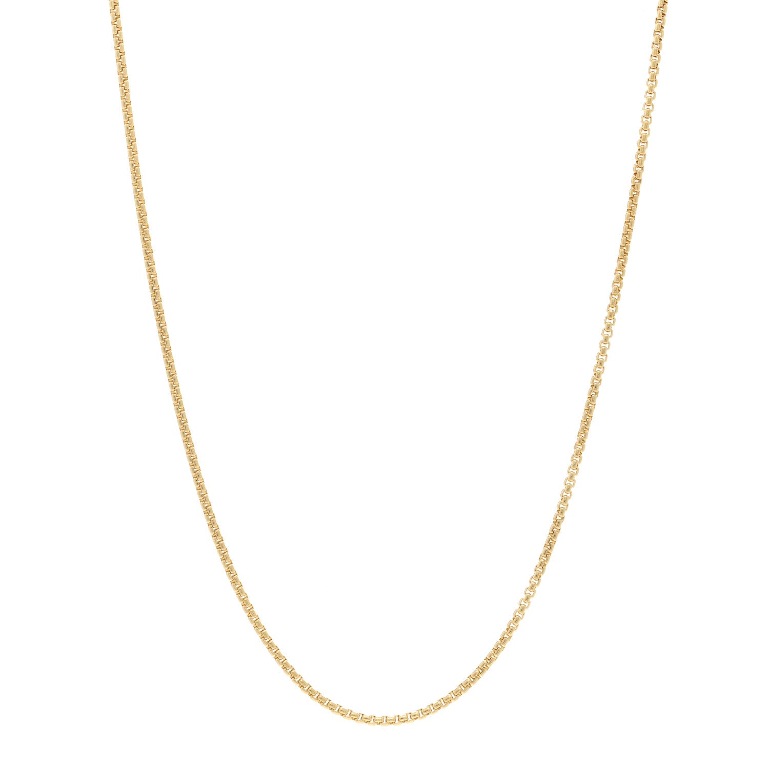David Yurman 18K Yellow Gold 1.7mm Box Chain Necklace 1 of 4